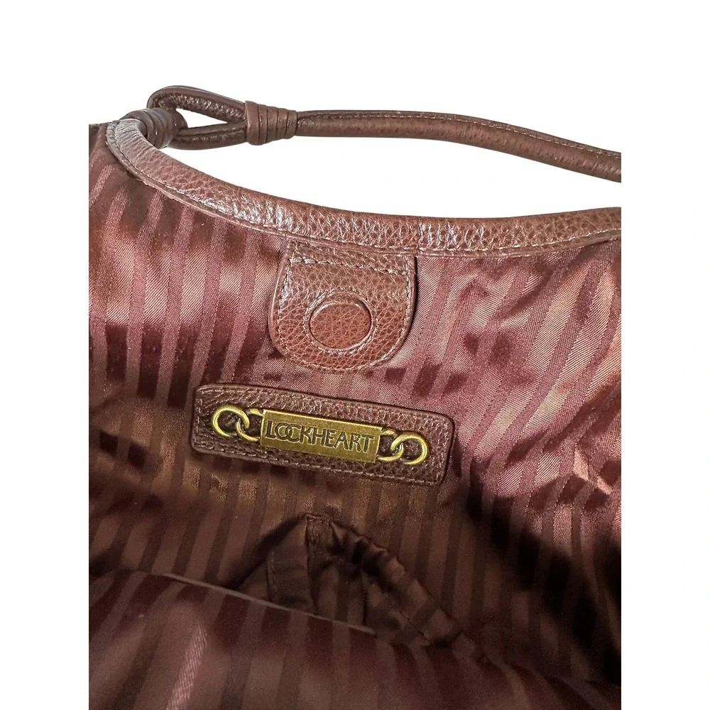 Vintage Lockheart Southwestern Woven Tapestry Leather Trim Hobo Shoulder Bag KC